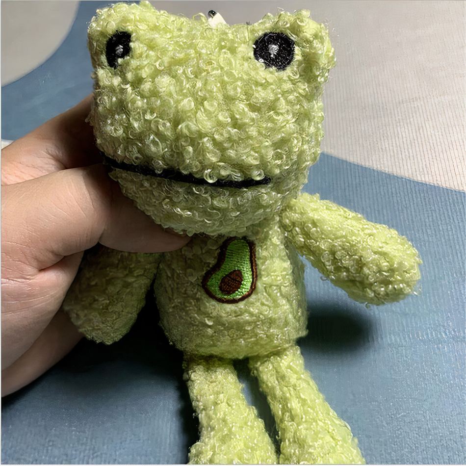 Peluche grenouille verte avocat douce et câline enfant La compagnie de la peluche